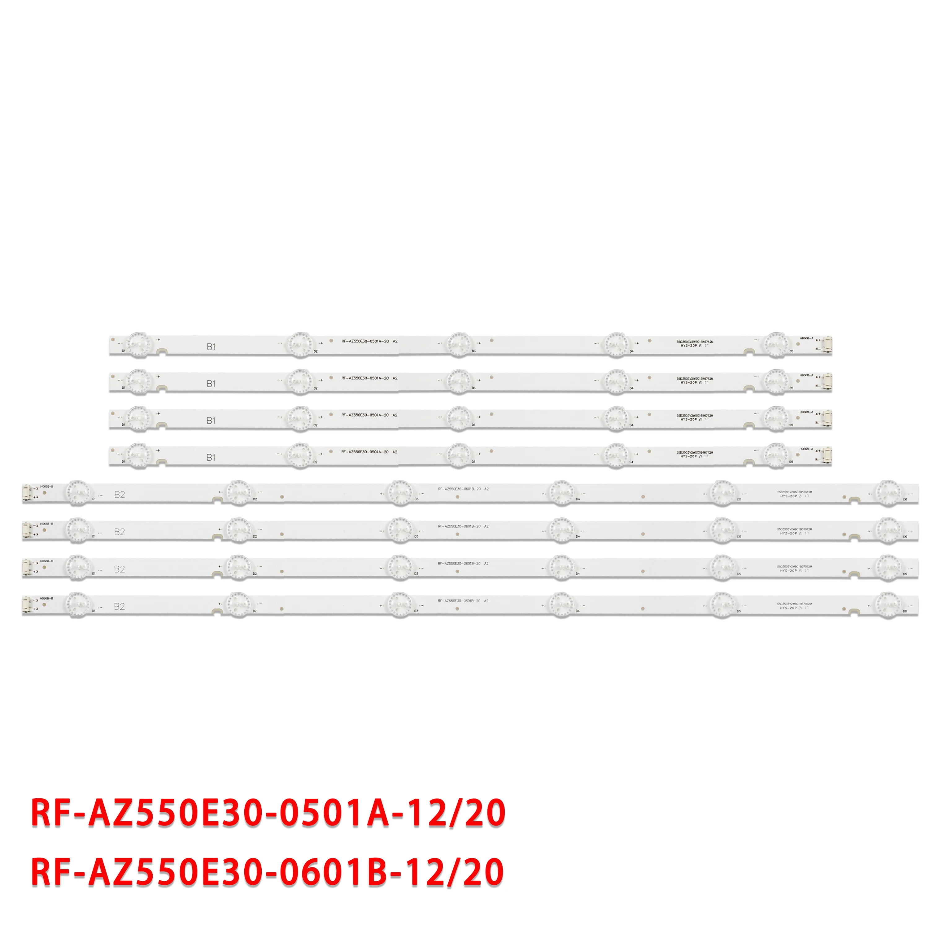 8pcs/set LED Strip For 55' TV 55UJ6200 55UJ6300 PTV55U21 RF-AZ550E30-0501A-12 RF-AZ550E30-0601B-12 SDL550WY LD0-910 55E388G