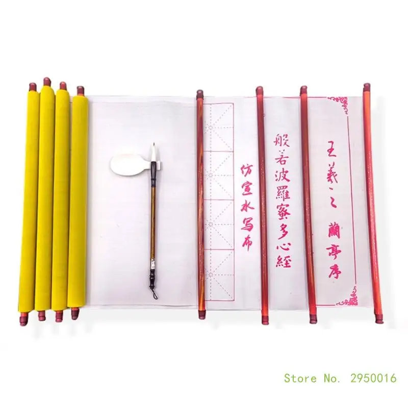 Reusable Water Writing Cloth Gridded Chinese Calligraphy Writing Paper Calligraphy Water Writing Cloth Paper