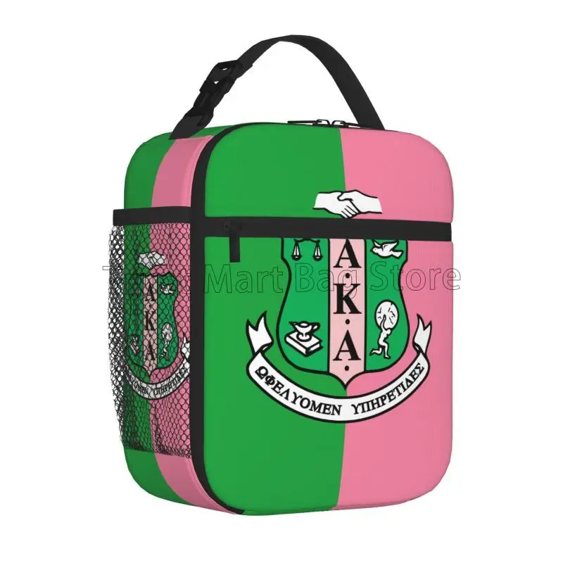 AKA Sorority Gifts Lunch Box Reusable Oxford Tote Bag Large Capacity Cooler Thermal Lunch Bags for Women Men Travel Work Picnic