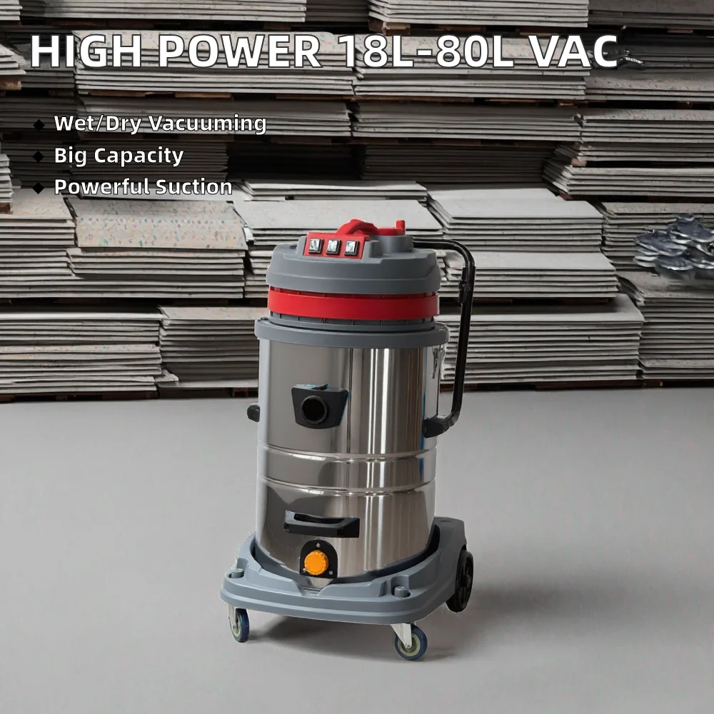 เครื่องดูดฝุ่นแบบถังสแตนเลส รุ่น Professional Series 60/70/80 ลิตร สำหรับดูดฝุ่นแห้งและเปียก แบบไม่ใช้ถุงกรองน้ำ ใช้ในอุตสาหกรรม
