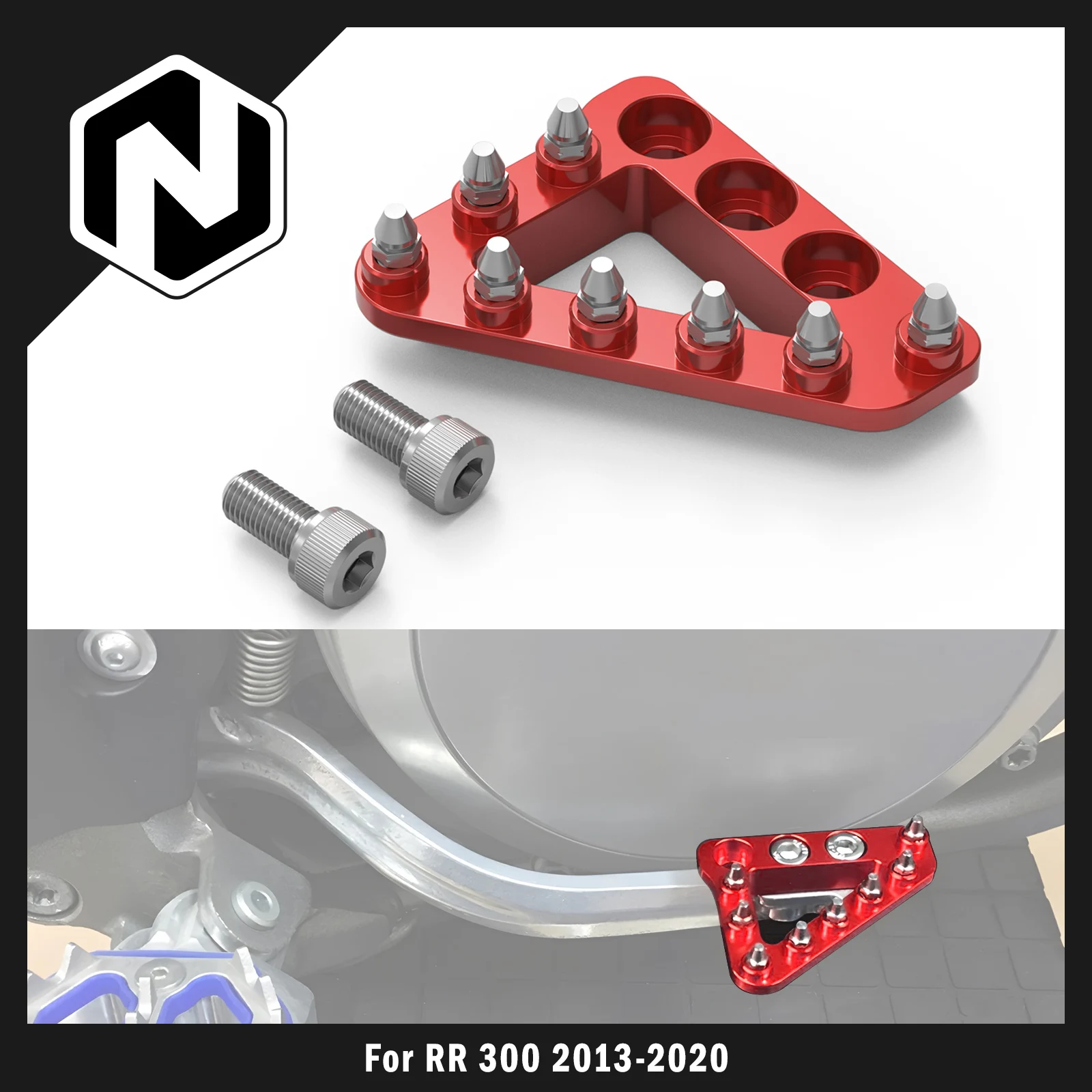 

NICECNC For Beta RR 300 2013-2020 RR 200 250 300 390 430 450 480 500 Xtrainer 300 X-Trainer Rear Brake Pedal Lever Tip Plate