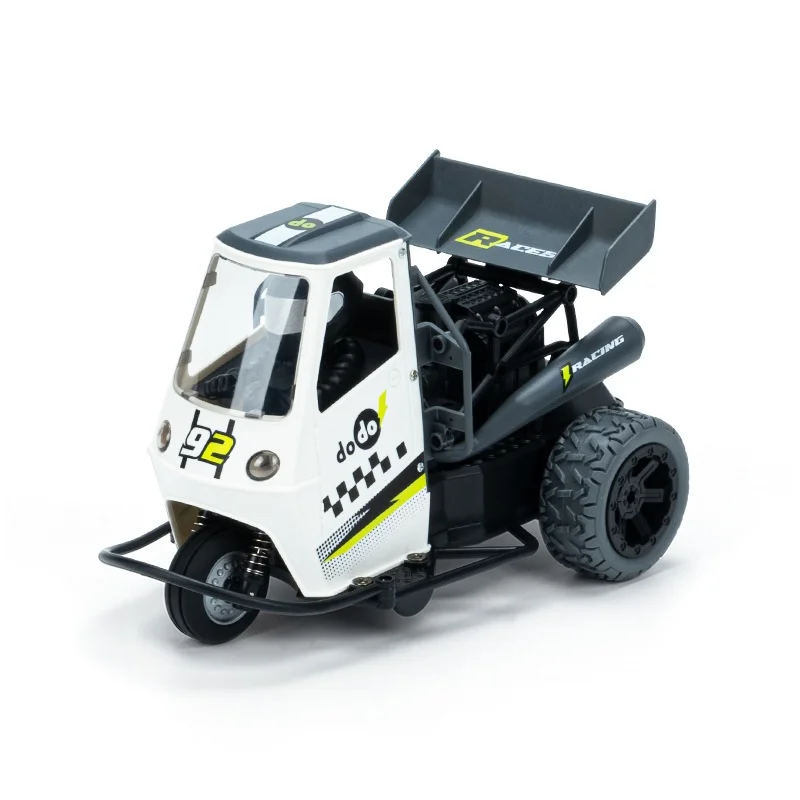 Electric Remote Control Stunt Drift Racing Car Model 1/16 Scale Three-Wheel Design with LED Lights 25km/H Speed