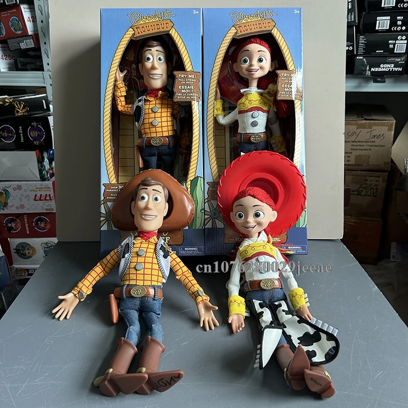 Disney Toy Story 4 Talking Sheriff Woody Jessie Buzz Red Heart Horse Cartoon Slinky Dog Talking Action Figure Doll Birthday Gift