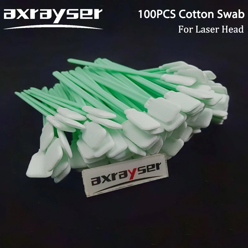 Imagem -05 - Cotonete Ferramentas de Limpeza Indústria Limpa Não Tecido Anti-estático Dust Off para Fiber Laser Head Lens Protective Windows 100 Pcs