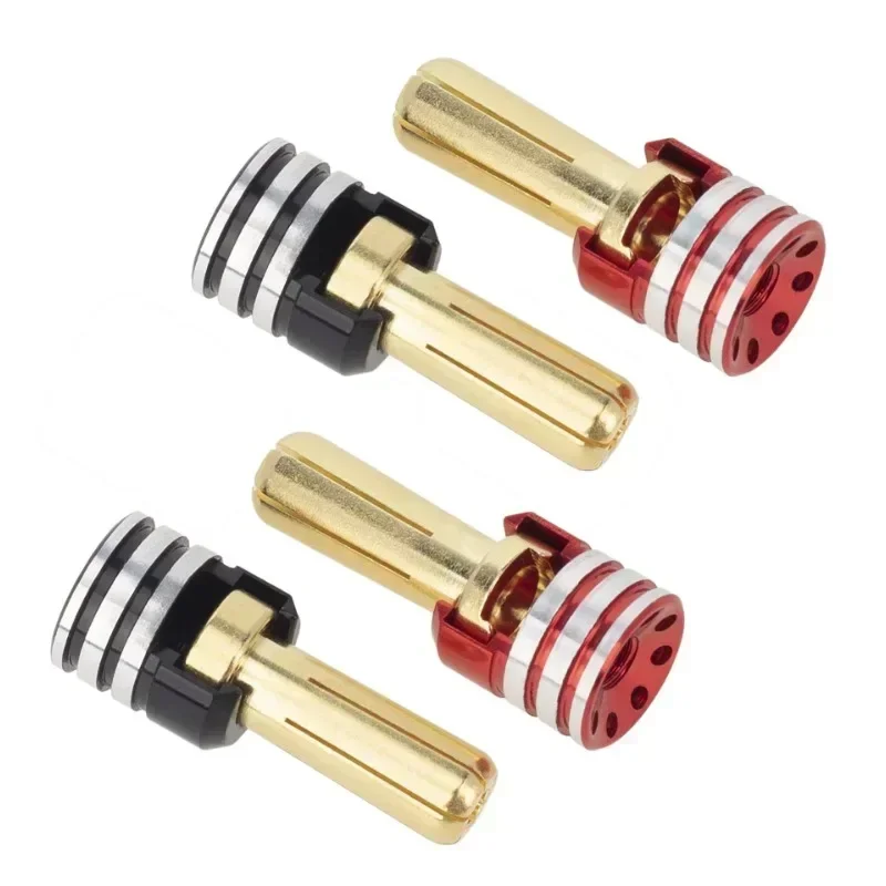 4PCS 레드 3.5mm/4.2mm/5.2mm 히트 싱크 황동 불렛 바나나 플러그 RC 자동차 배터리 커넥터