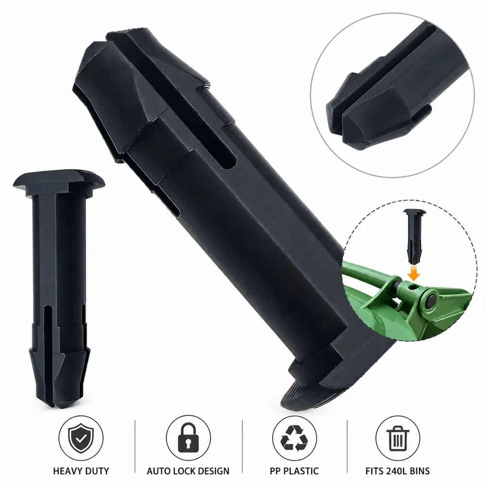 2Pcs Plastic Wheelie Bin Hinge Pin Chamfered Cut Face Heavy Duty Bin Lid Hinge Pin Replacement Part Hinge Component