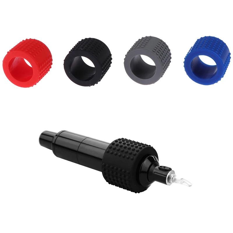 Silicone Tattoo Grip Cover 25mm Tattoo Pen Grip Cover Black/Red/Blue/Grey Color