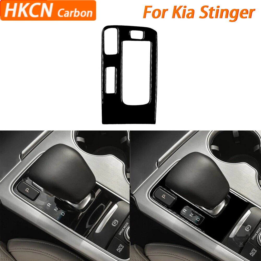 

Piano Black Central Gear Shift Panel Decorative Cover Car Interior Decoration Accessories Sticker For Kia Stinger 2019-2023