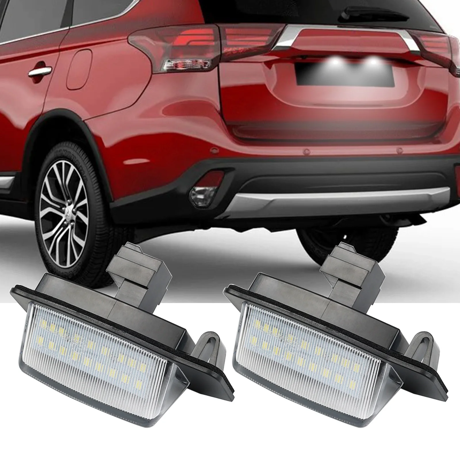 

2X LED License Plate Light For Mitsubishi Eclipse MK3 MK4 Lancer Galant Citroen C-Crosser 2007-13 Accessories Canbus Error Free