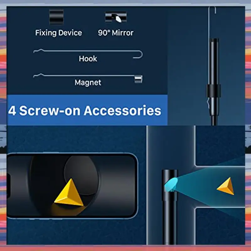 AFBC منظار USB من النوع C Borescope لهاتف OTG Android Phone 7 مم كاميرا فحص على شكل ثعبان