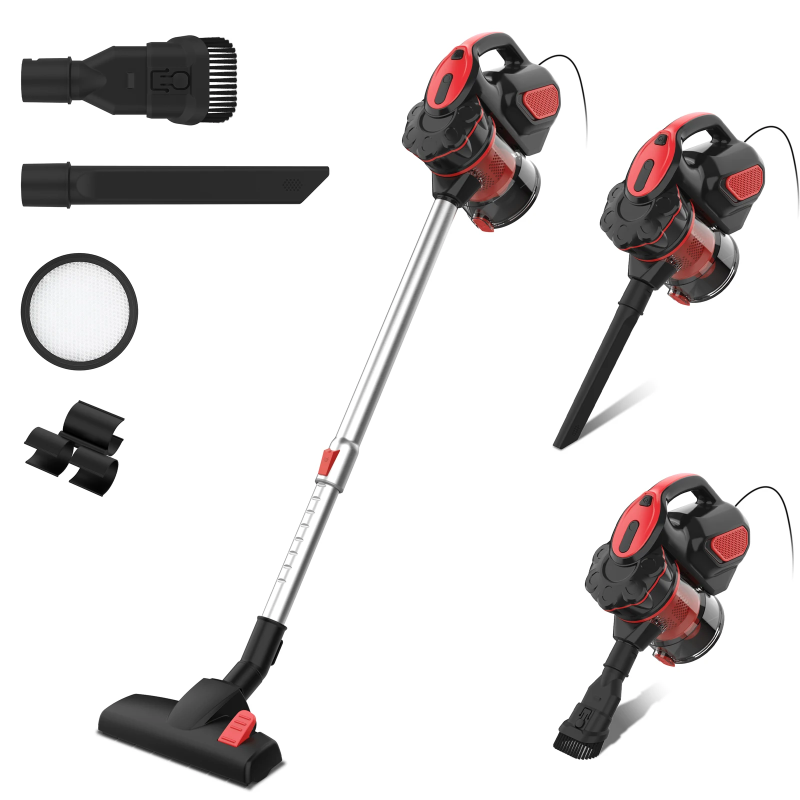 INSE I5 Stofzuiger met snoer 600W 18000Pa Krachtige 2-in-1 HEPA-filters Handheld Stick Vacuum voor thuis Tapijt Huisdieren Haarreiniging