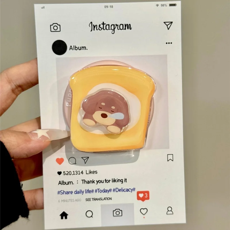 

Милый мультяшный вращающийся щенок для Magsafe, магнитная подставка для телефона Griptok Grip Tok, подставка для iPhone 15, 16, 17, чехол для беспроводной зарядки, держатель