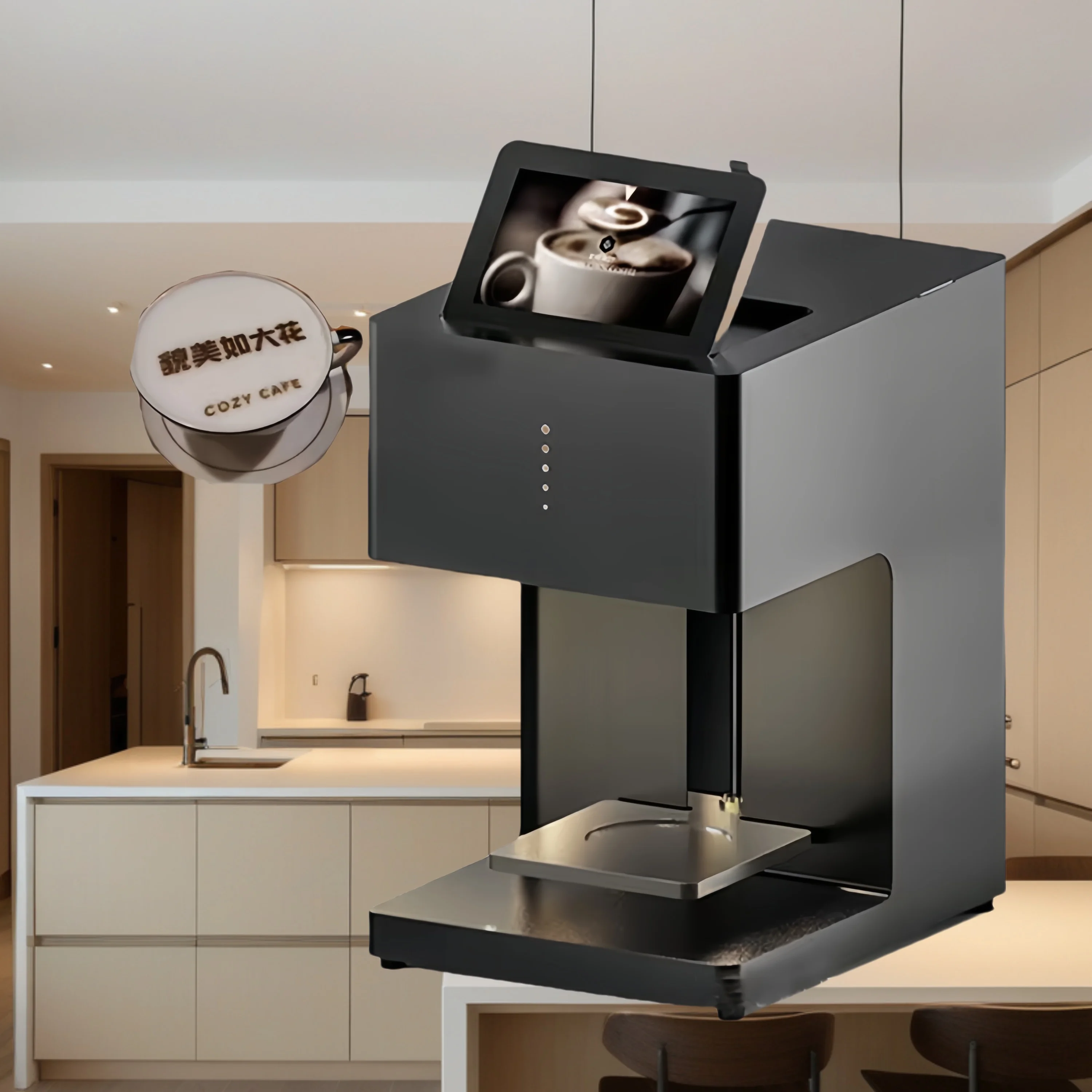 STLF JW الإبداعية المنزل الخبز الغذاء الفن الصالحة للأكل خرطوشة الحبر القهوة والملصقات آلة طابعة نافثة للحبر جديد #4