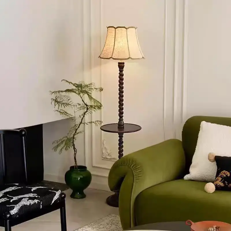 

Nordic light luxury modern bedside living room eye protection floor lamp Chinese American retro art design simple vertical