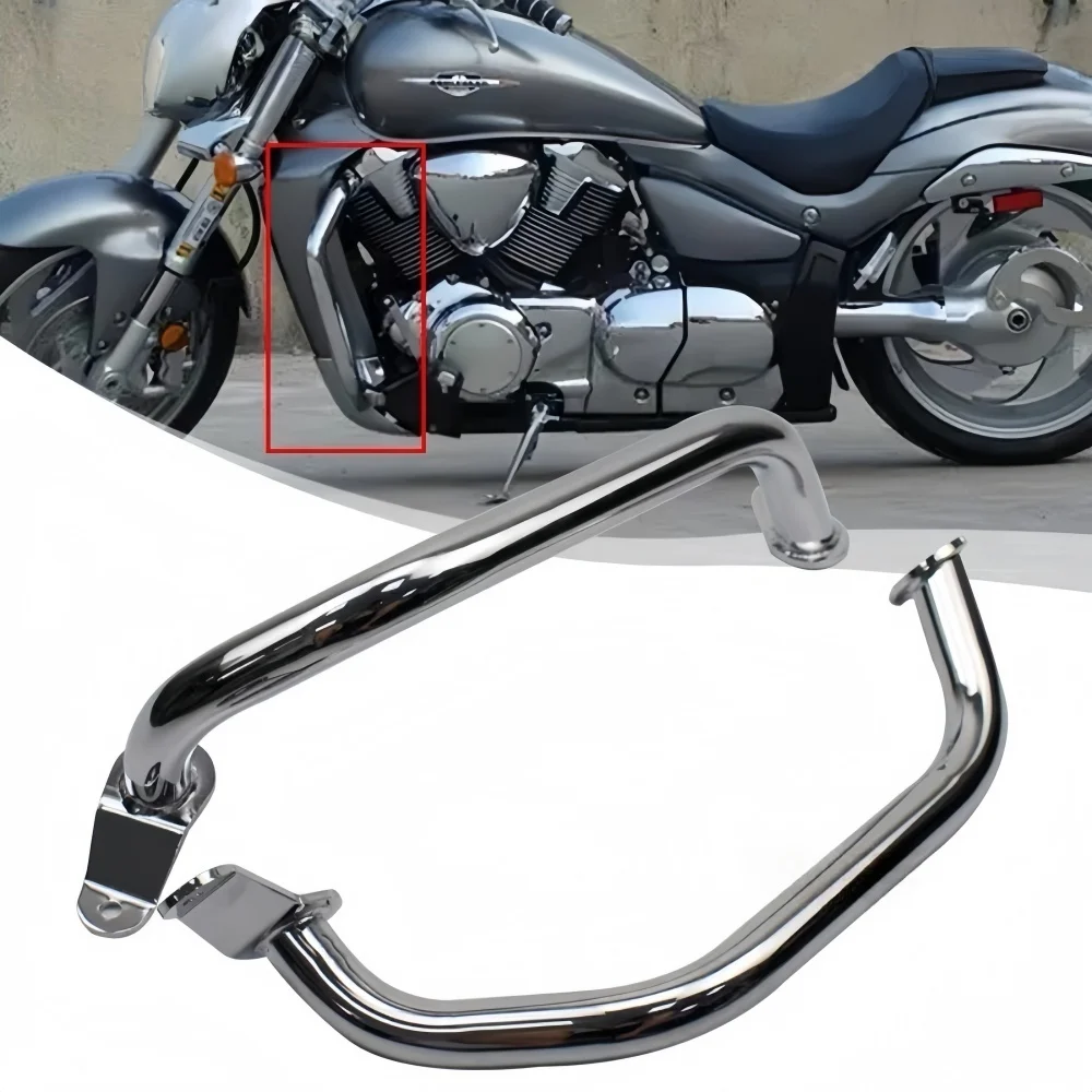 FOR BOULEVARD M109R High-Strength Anti-Collision Front Bumper Full-Wrap Split Design Thickened Reinforced Frame Enhanced Protect
