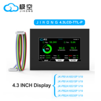 JKONG  JK BMS 4.3 Inch Screen Display for V19 PB1A16S10P PB1A16S15P PB2A16S15P PB2A16S20P Communication Set Multilingual Setting