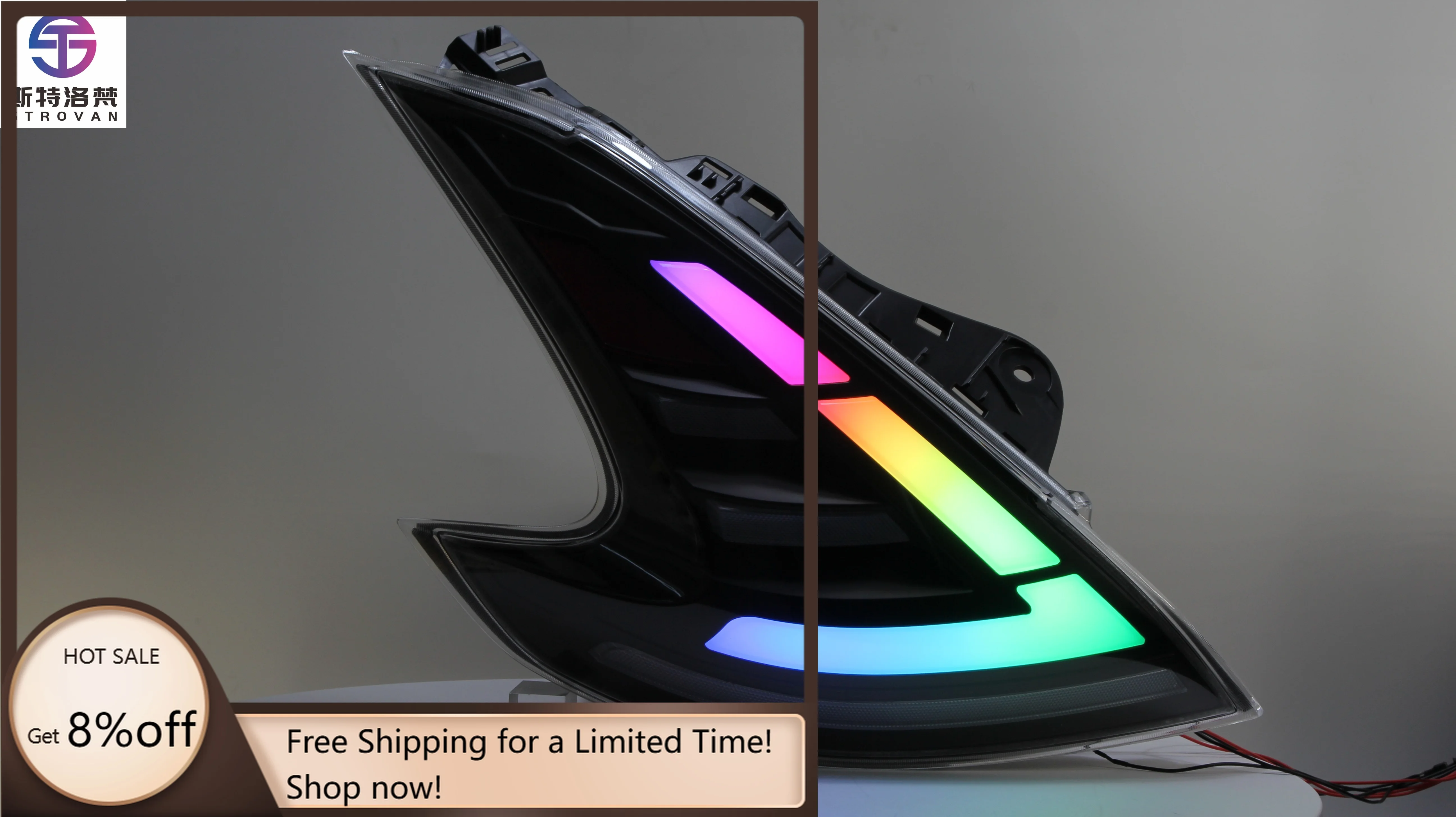 

STLF CLRAK Modify and Upgrade the Installation Taillamp for Ni Ssan 370z RGB LED Tail Lights for 2013-2019 Car Accessories RGB S