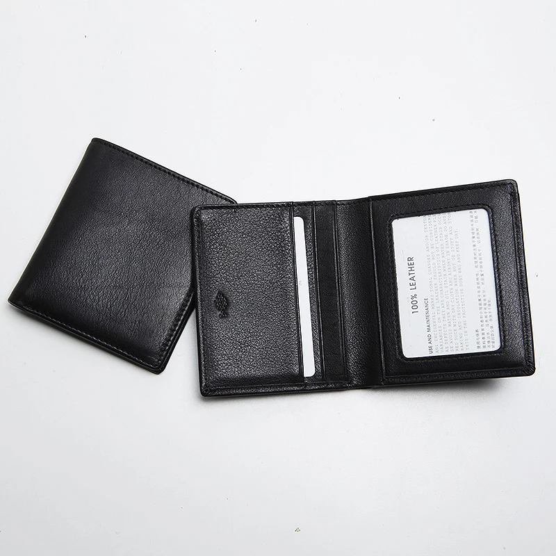  Ultra-Thin Short Leather Wallet for Men And Women Soft Vertical Design Youth Fashionable Compact Money Holder