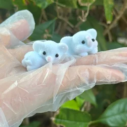 2024 Kawaii Mini Elephant Cub Handmade Silicone Flocking Naughty Cute Baby Elephant Pendant Gift KIids Squishy Fingertips Toys