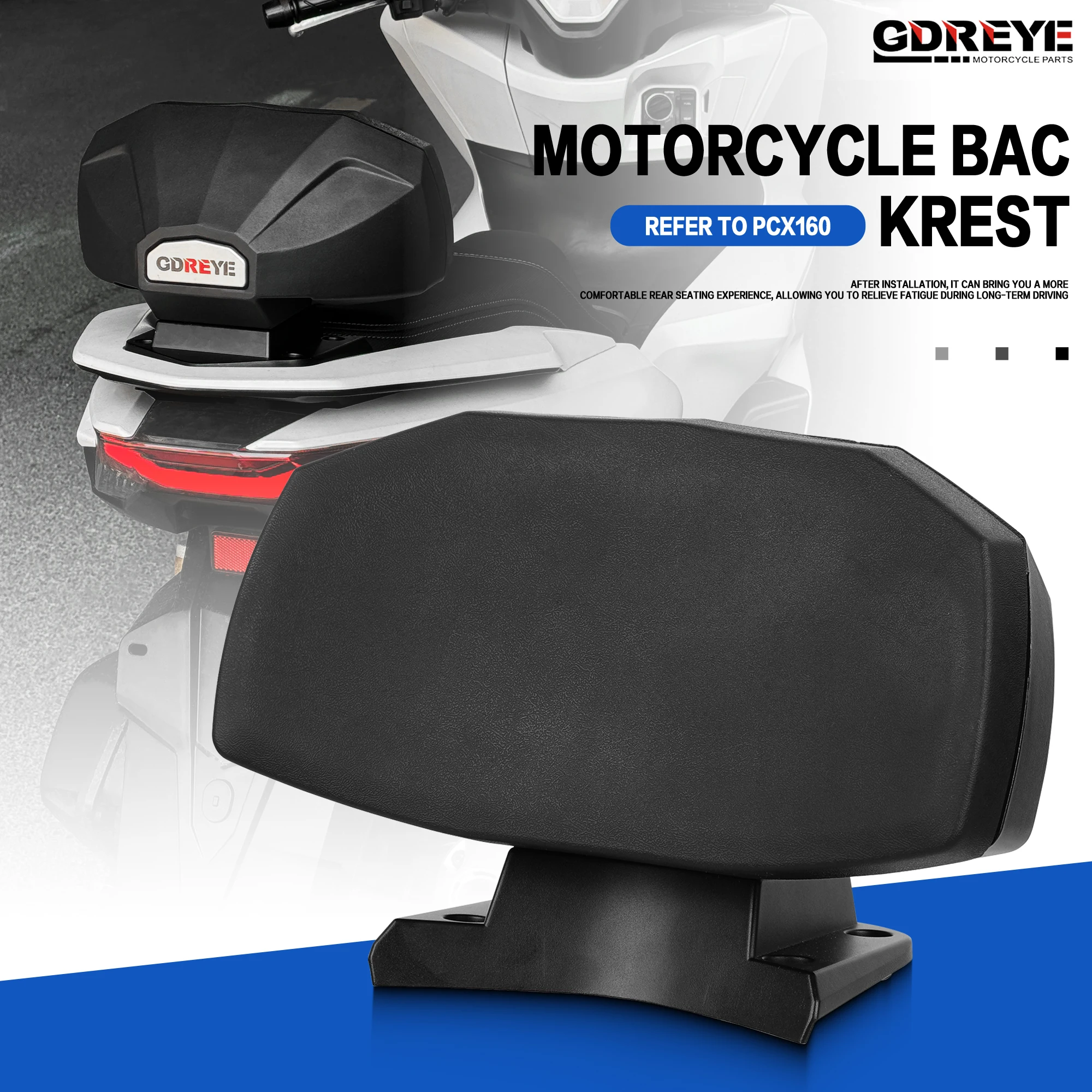 

Fit For Honda PCX150 PCX160 PCX125 PCX 150 160 125 Motorcycle Rear Passenger Seat Backrest Frame Back Rest Cushion