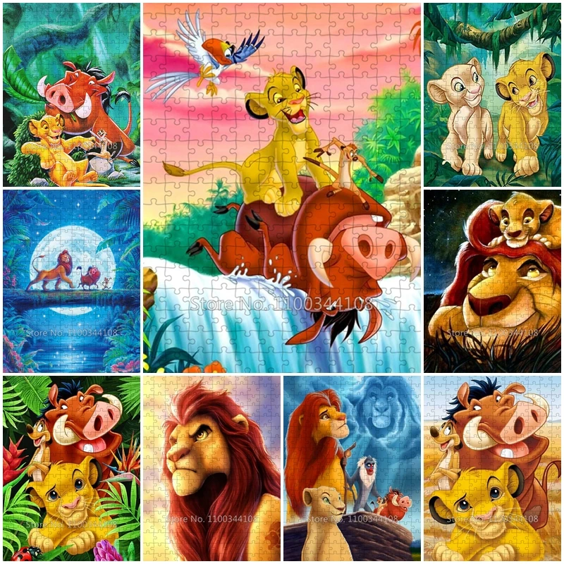 

The Lion King Jigsaw Puzzle Disney Movie Simba 35/300/500/1000 Pieces Puzzles Cartoon Art Picture for Children's Handmade Toys