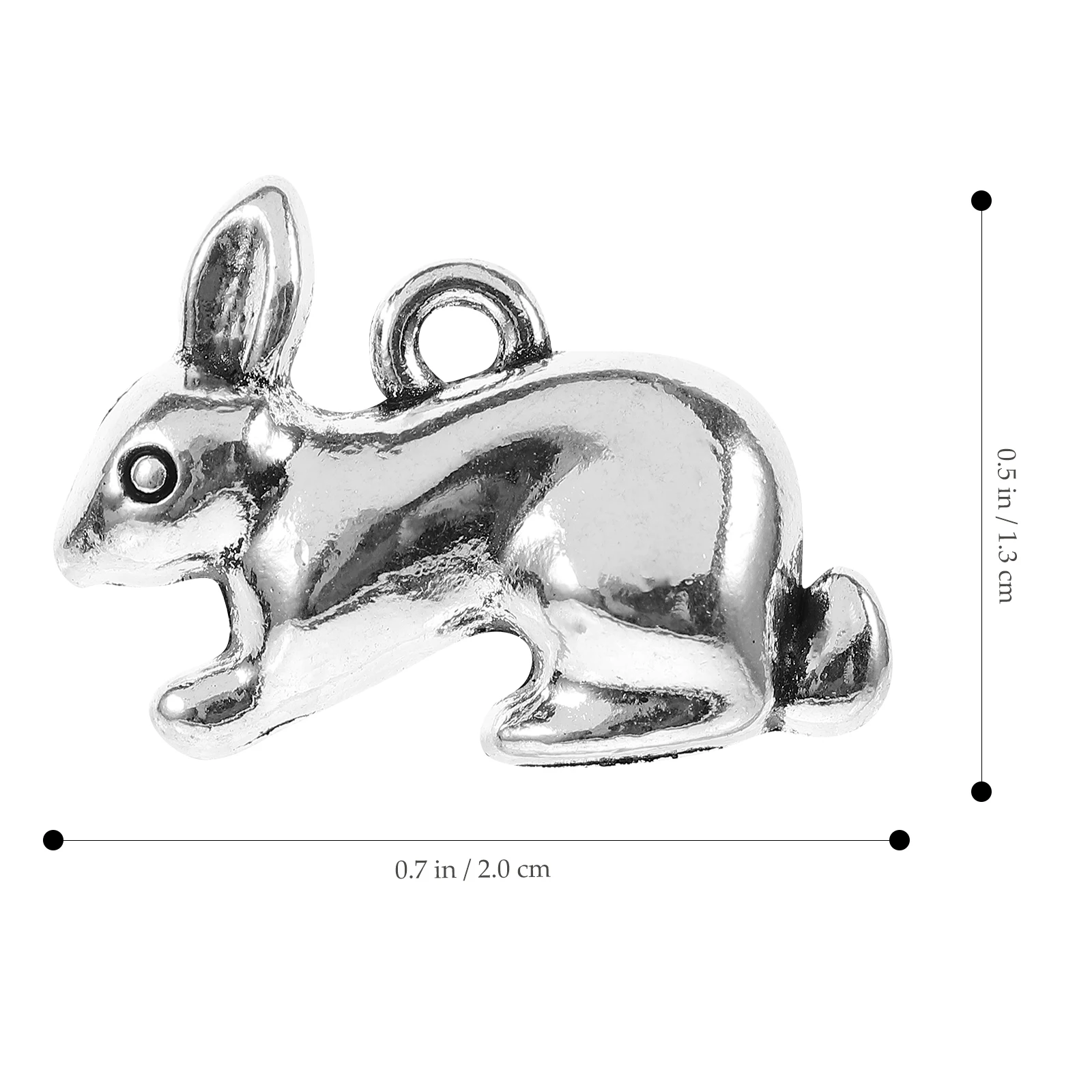 

50 Pcs Zinc Alloy Pendant Rabbit Charms Small Ornaments for Crafts Diy Jewelry Making Projects Accessories
