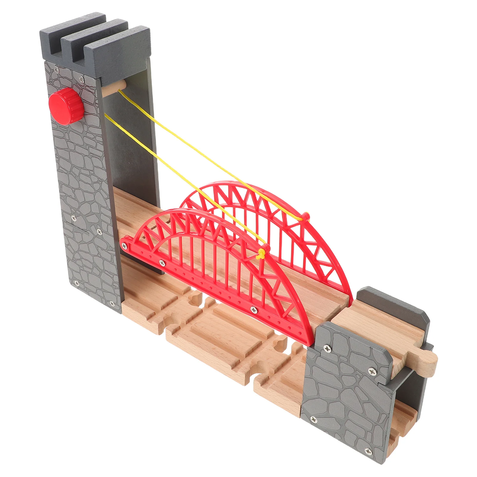 

Набор деревянных поездов, аксессуары, гладкая поверхность, железнодорожный мост для поезда, расширение, макет сцены, реквизит, подвеска
