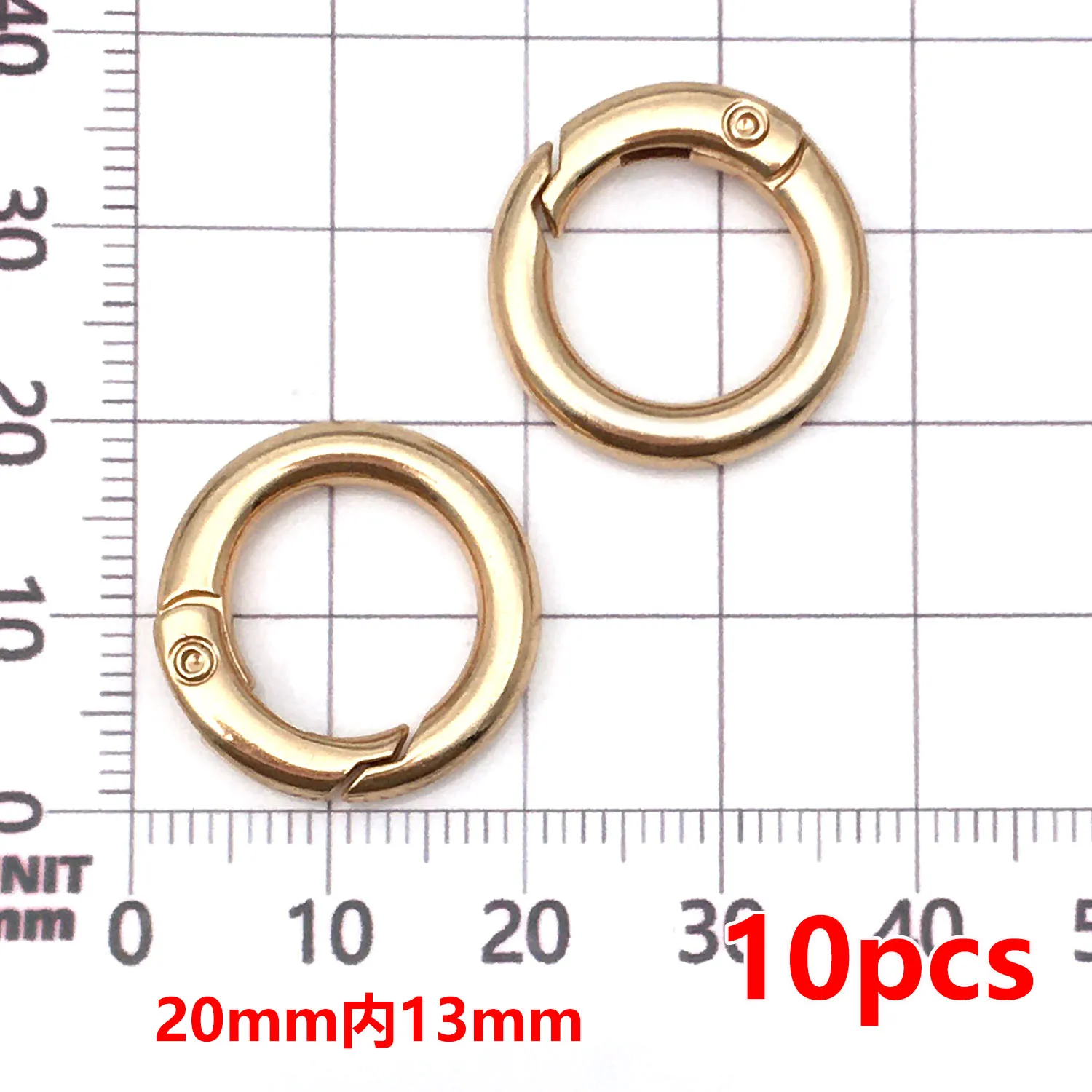 10pcs Mixed Shape Keychain Hardware Alloy