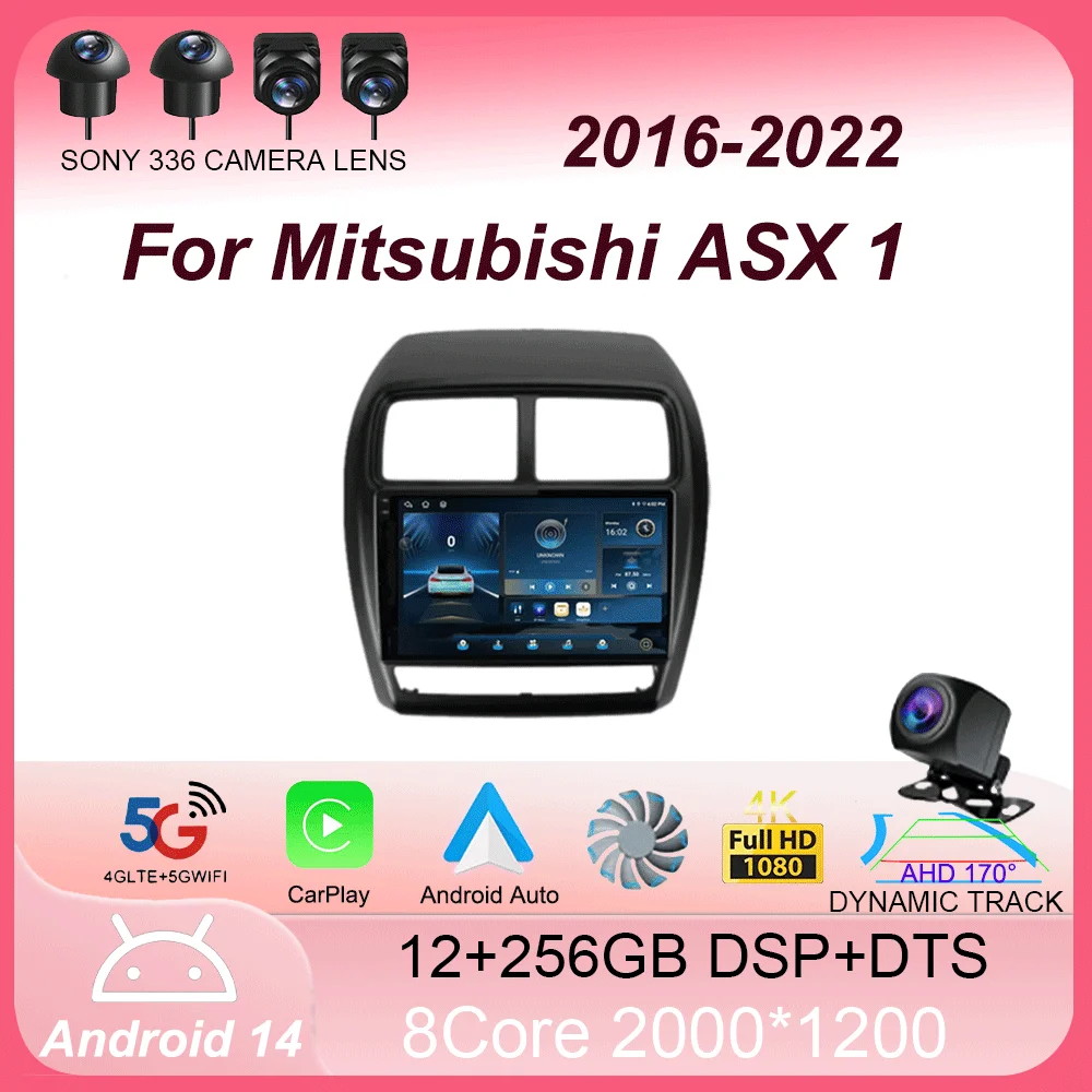 

For Mitsubishi ASX 1 2016 2017 2018 2019 2020-2022 Android 14 Car Radio Multimedia Video Player GPS Navigatio Carplay Stereo DSP