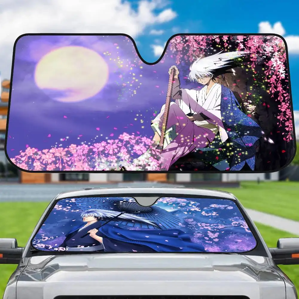 

Nurarihyon Anime Cartoon Sunshade Windscreen 3D Film Plaid Gift Novelty Car Front Window Visor 70x130cm Sun Visor Solar Protect