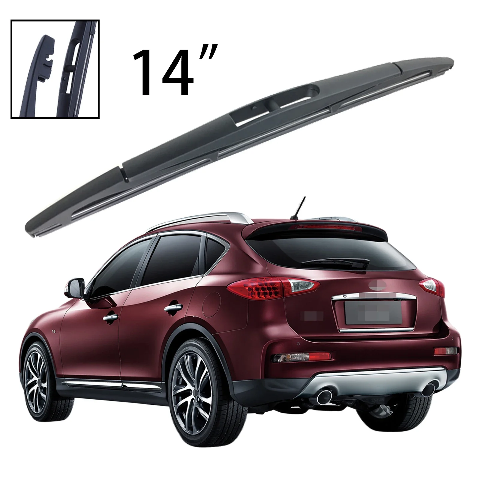 

For INFINITI QX50 QX70 2013-2019 Car Accessories 14" Rear Windshield Windscreen Washer Wiper Blade