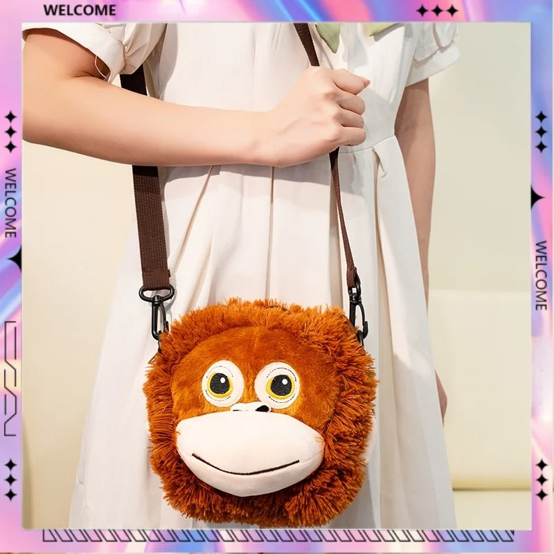 Cute Gorilla Plush Bag Messenger Bag Pp Cotton Stuffed Hot Selling Girl Birthday Gift Accessories Children'S Holiday Gifts