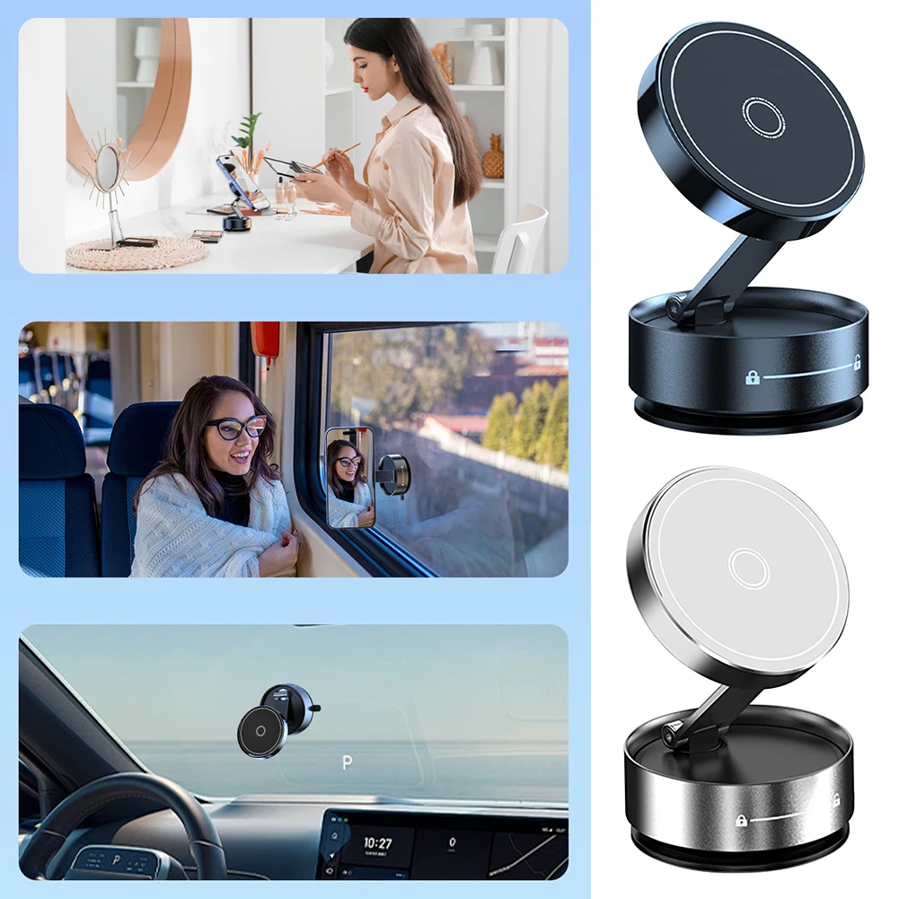 

Vacuum Suction Magnetic Bracket Hands-Free Suction Cup Phone Holder For Navigation Driving