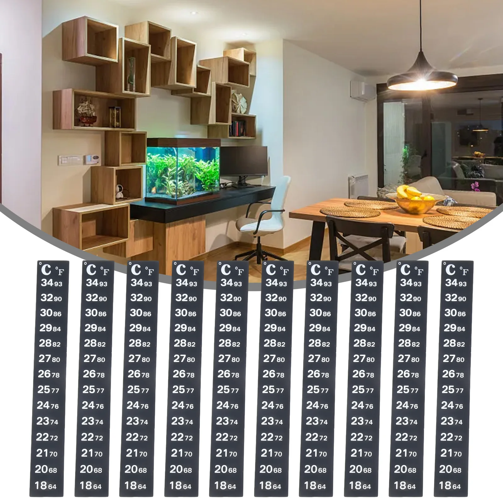 Precise Water Temperature Monitoring with Aquarium Thermometer Sticker for Fish Tanks Aquariums and For Wine Jars