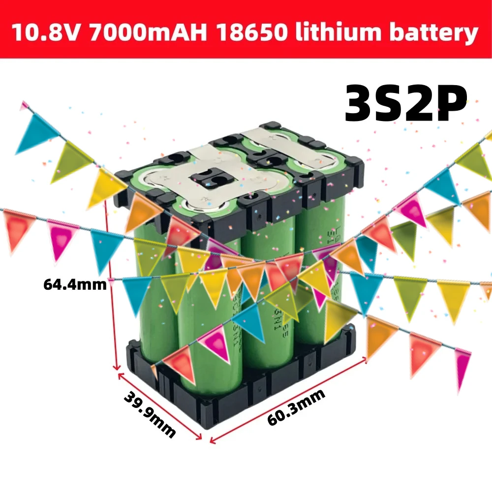

Best-selling 3S2P 12V Li-ion battery customization MJ1 18650 battery pack welding 7000mAh battery pack