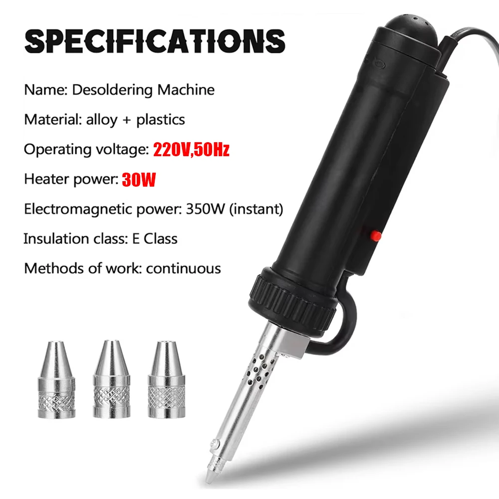 BBT-680 Electric Vacuum Solder Sucker Portable Soldering Desoldering Suction Pump Iron Gun Electric Tin Soldering Repair Tool