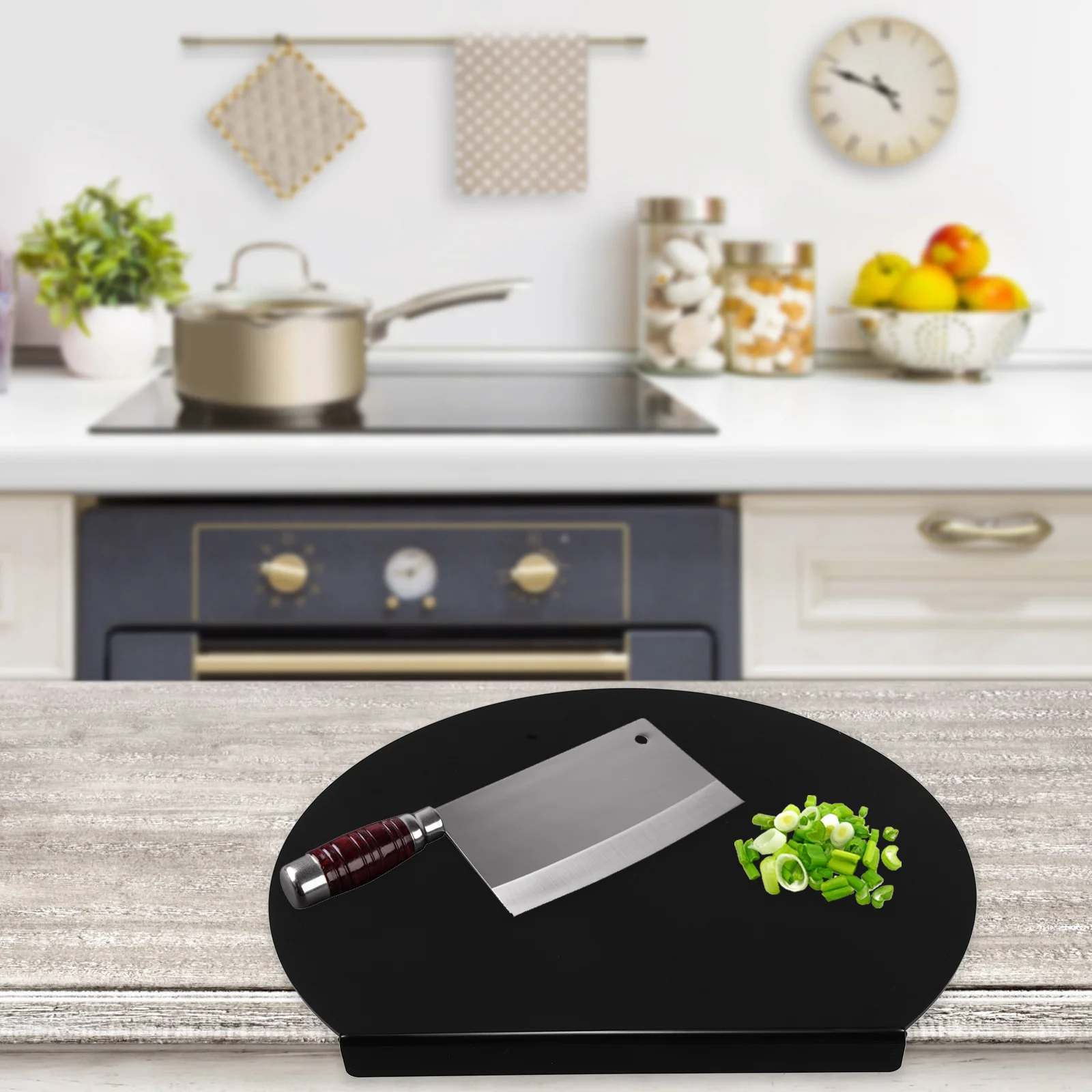 

Acrylic Cutting Decoration Apartment Kitchen Decorative Board Black Item Utensil