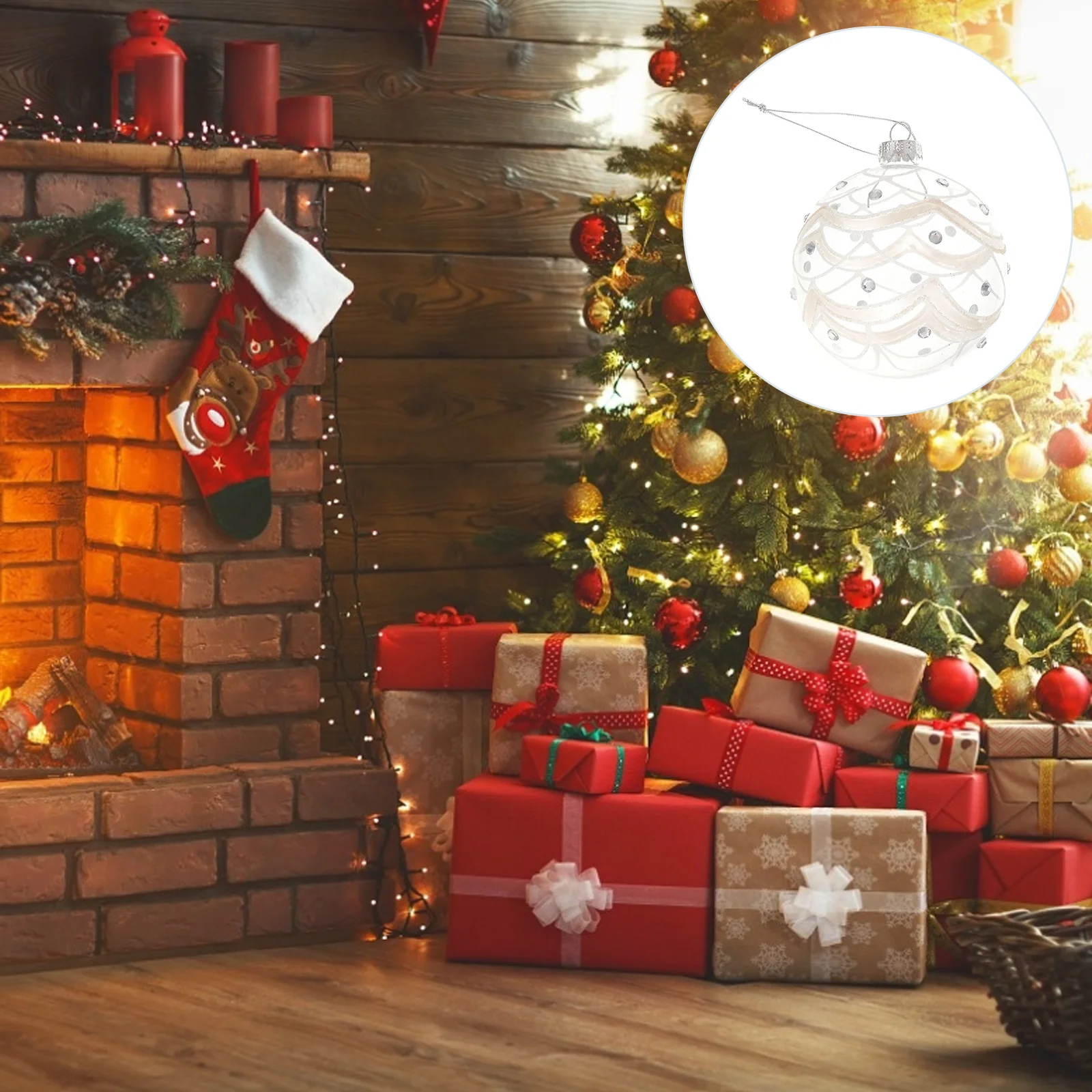 

1Pcs Christmas Balls Exquisite Xmas Tree Hanging Decor Creative Festival Party Accessory Christmas Balls Hanging Pendants