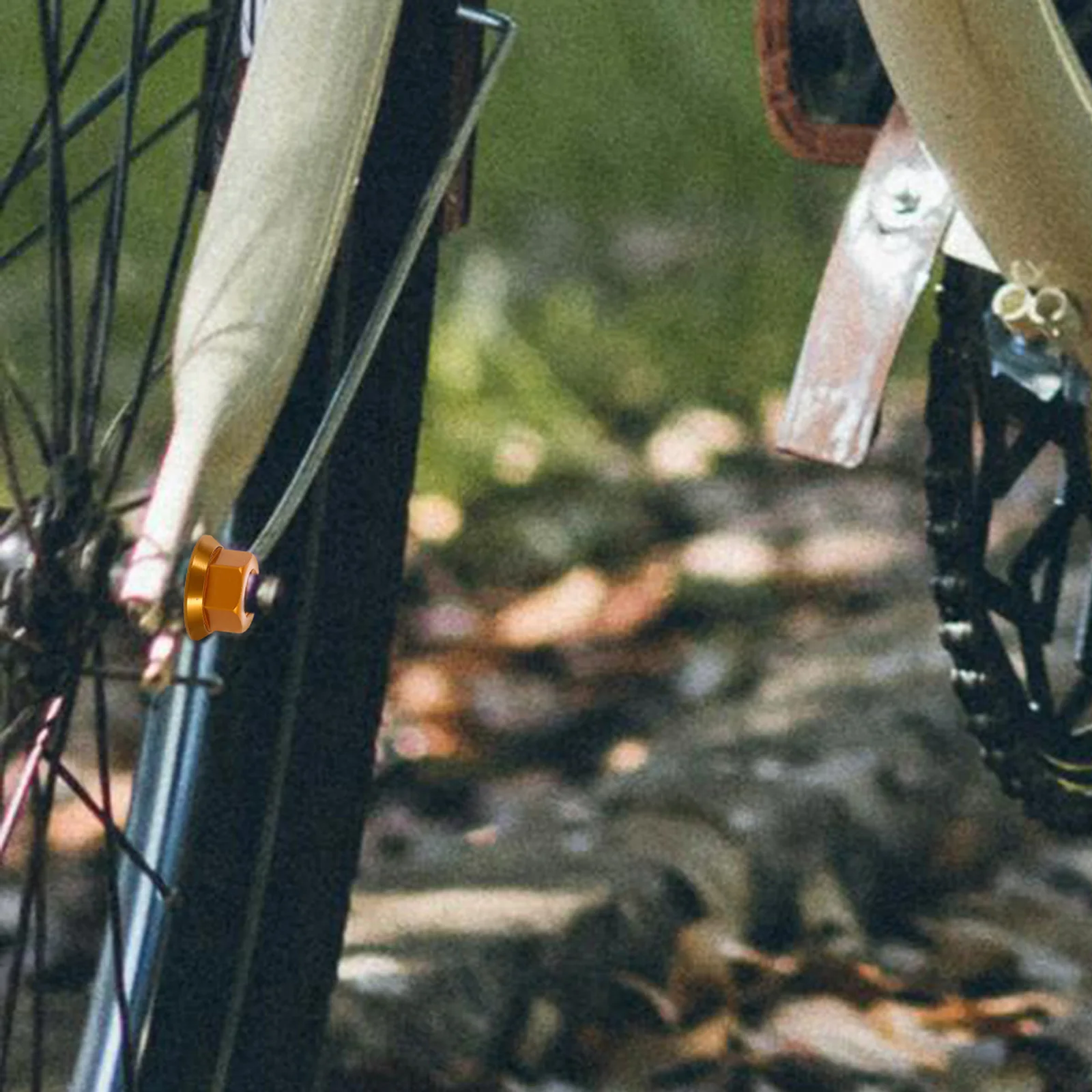 

2pcs M10 Aluminum Alloy Nut For Rear Wheel Axle Lightweight Durable Fixed Gear Bicycle Drivetrain Component Cycling