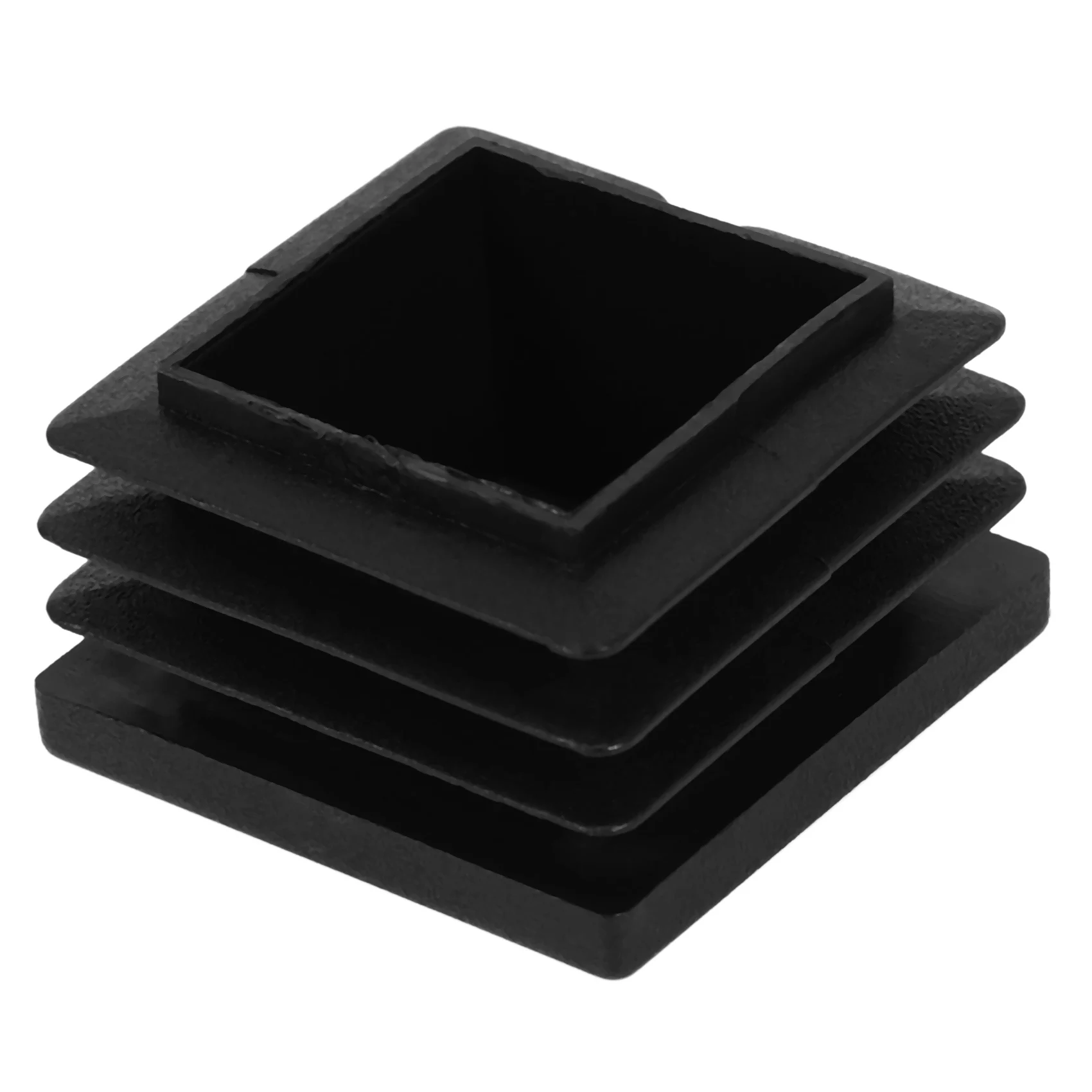 

ABMS-96 Pcs 30Mm X 30Mm Plastic Ribbed Square End Caps Tube Insert Black