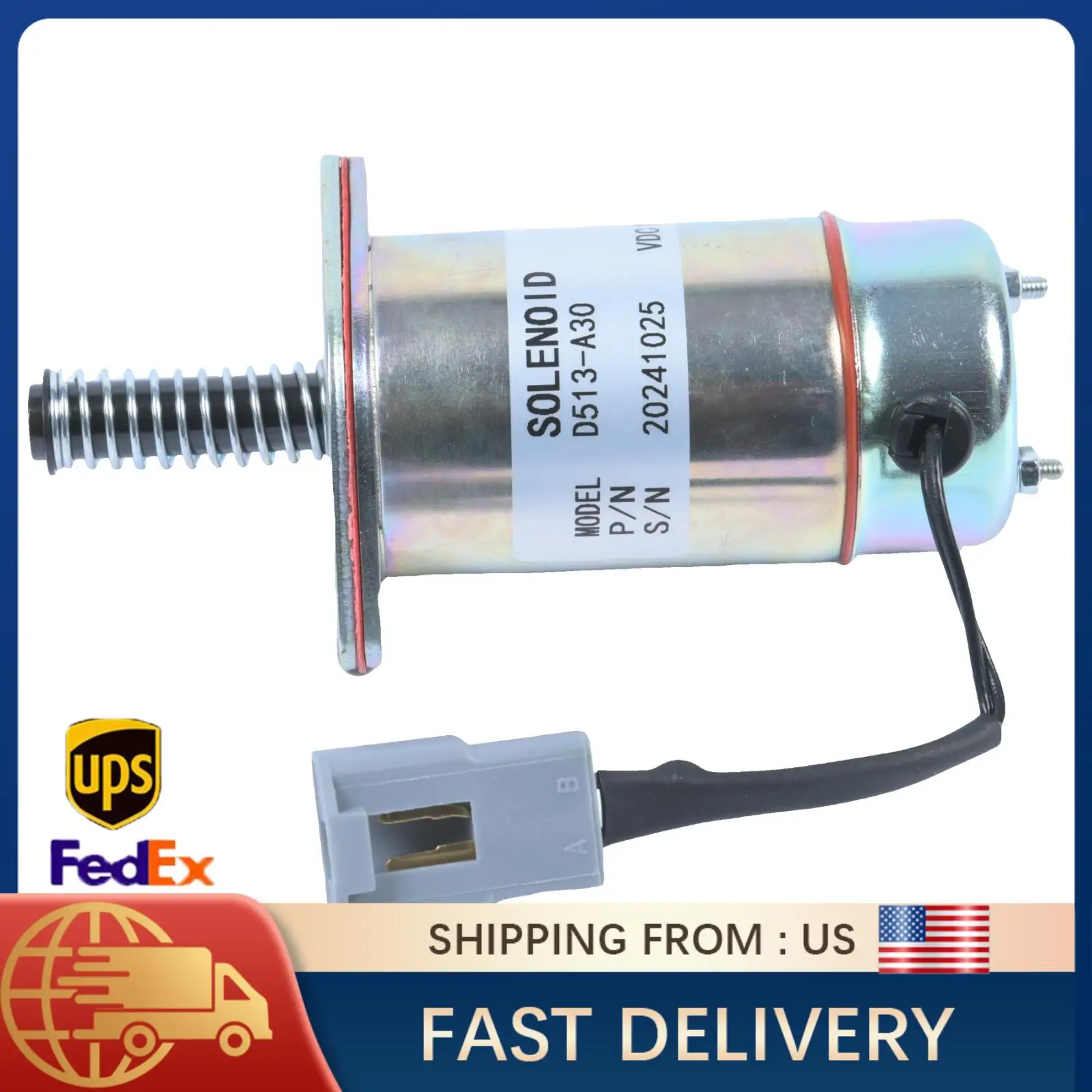 

Соленоид отключения топлива 12 В для дизельного двигателя Detroit 8,2 л Trombetta Heavy Duty D513-A30 8923206, детали топливного электромагнитного клапана