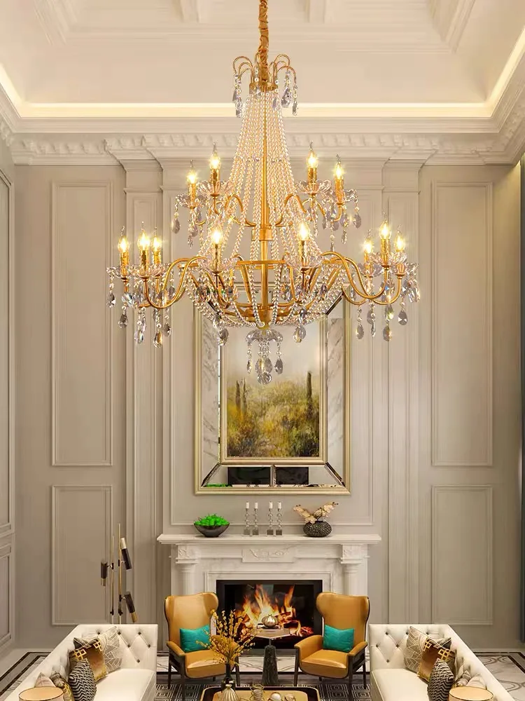 

AmericancrystalchandelierlightluxuryatmosphericcreativevillabedroomlivingroommainlightFrenchdesignerrestaurantlighting