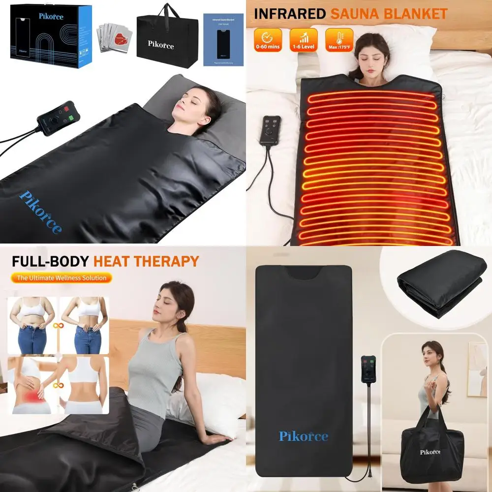 

Full Body Infrared Sauna Blanket for Home Detox and Relaxation - Adjustable Temperature, Portable Leather Design