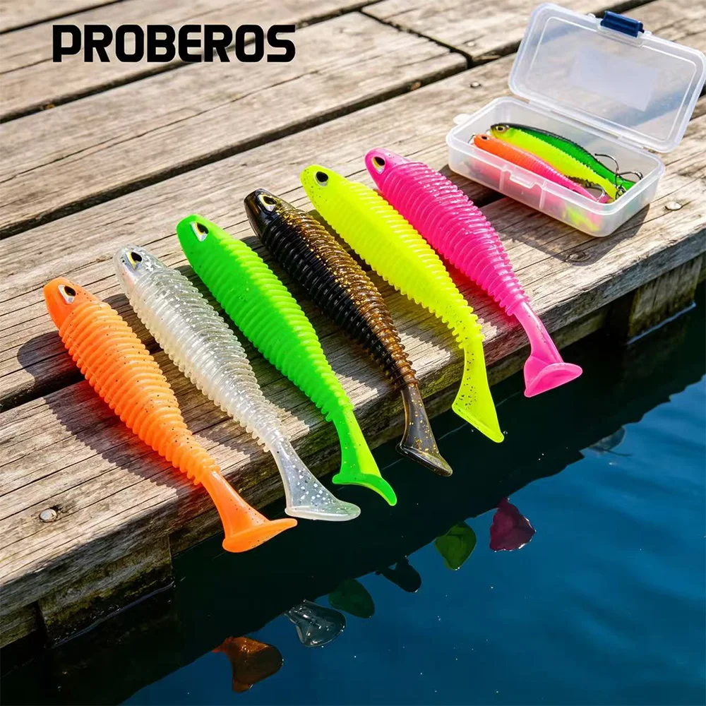 

Proberos 2.83/3.46/4.52inch 3D Eyes Soft Bait 4/10pcs Paddle Tail Swimbaits Two-Tone Color, Wobblers Swim Baits Fishing Worms