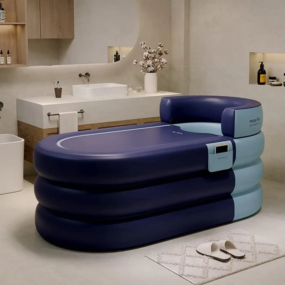 

oldable Portable Sog Iatable Bathtub with Electric Air Pump,Eco-riendly Bathing Tub or Shower Stall,One-piece Bath Cover Design