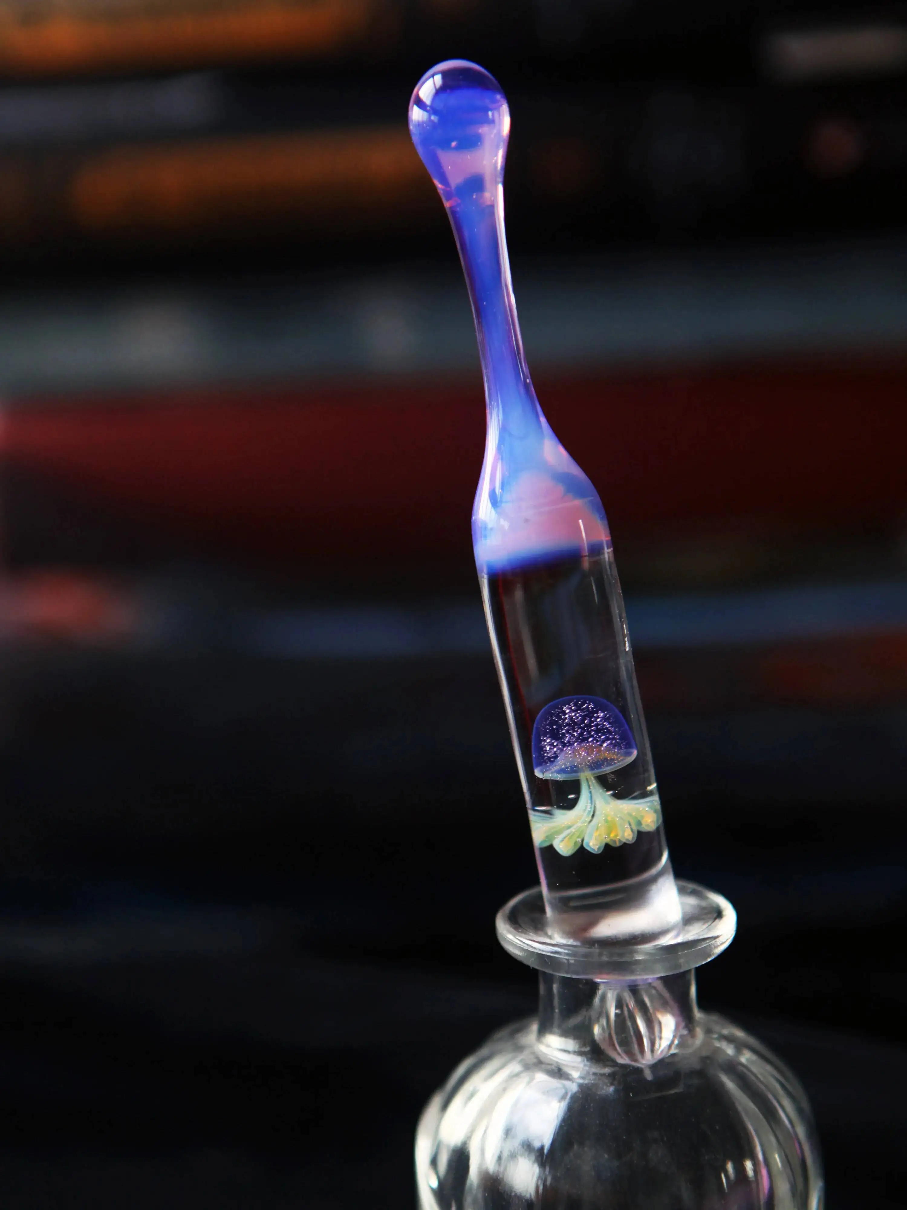 

Purely Handmade Jellyfish Purple Glass Dip Pen