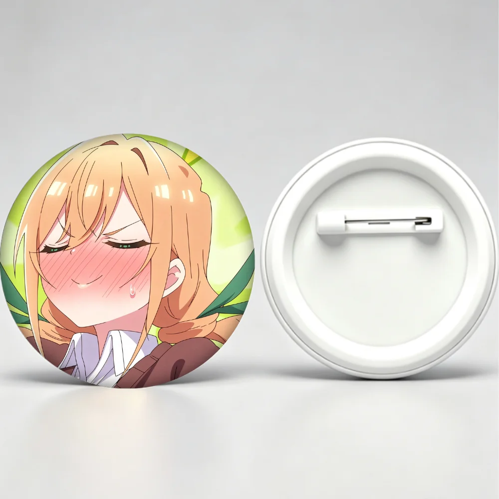 Anime The 100 Girlfriends Pins Cartoon Character Badge Nano Karane Shizuka Hakari Brooches for Backpack Accessory Gift