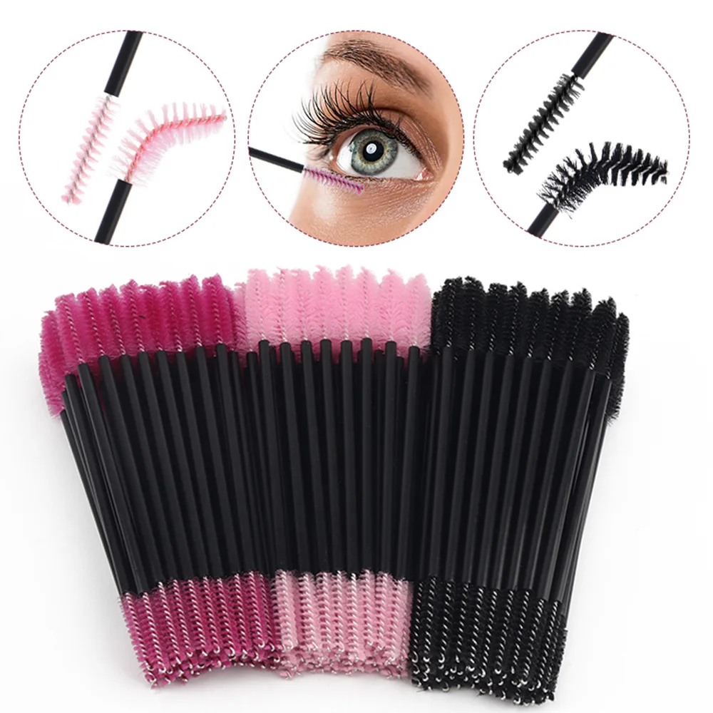 10bagDual end Disposable Eyelash Brushes Eyelashes Extension Tools Eyebrow Brush Mascara Wands Spoolers Eyelashes Cosmetic brush