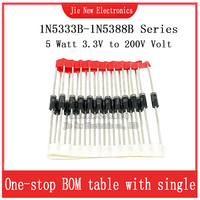 20pcs/lot 5W Zener Diodes CASE17 56V 60V 62V 68V 75V 82V 91V 100V 120V 130V 150V 160V 180V 190V 200V 1N5370B~1N5388B Series