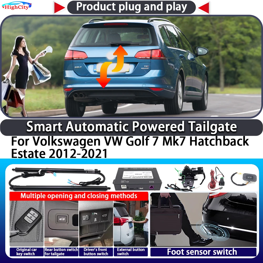

For Volkswagen VW Golf 7 Mk7 Hatchback Estate 2012-2021 Smart Automatic Powered Tailgate Key Close Kit Electric Power Tailgate